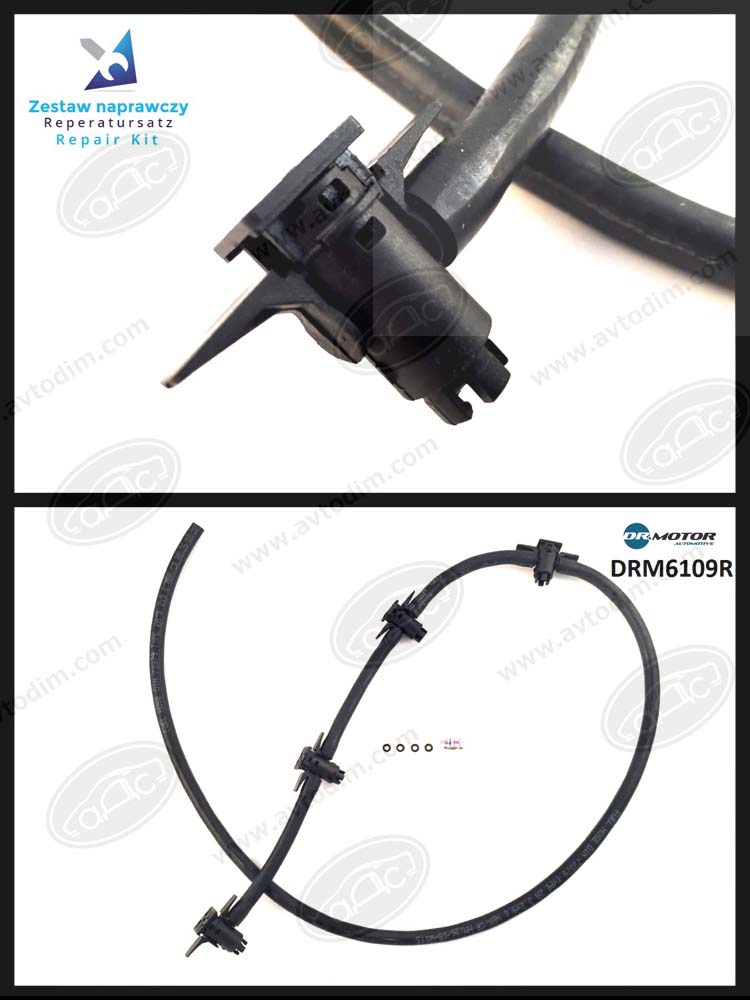 Fuel line Iveco: DRM6109R Dr.Motor Hose, fuel overflow