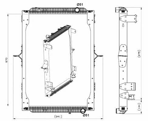 NRF 539564 Engine cooling radiator 539564 539564 NRF Engine cooling radiator