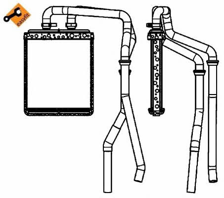 Heat exchanger, interior heating NRF 54218