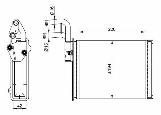 NRF Heat exchanger, interior heating – price 196 PLN
