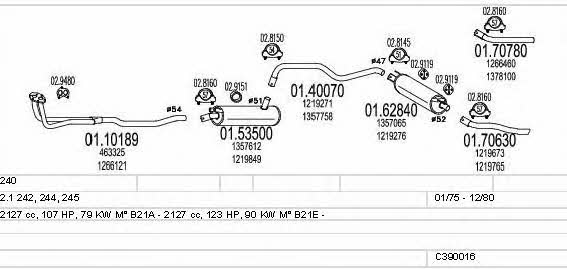  C390016002413 Exhaust system C390016002413