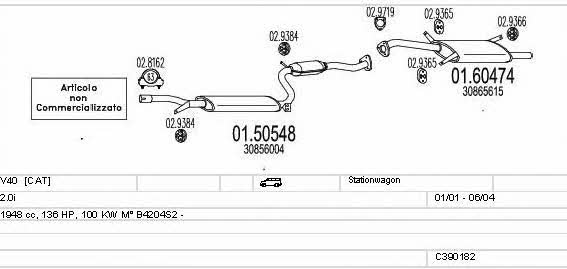Mts C390182003270 Exhaust system C390182003270