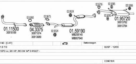 Mts C390184003273 Exhaust system C390184003273