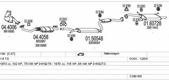 Mts C390185003275 Exhaust system C390185003275