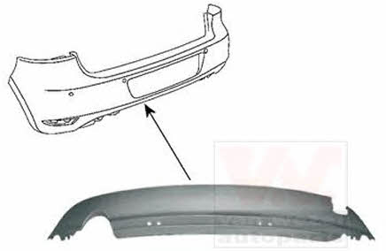 5863508 Van Wezel Rear bumper spoiler