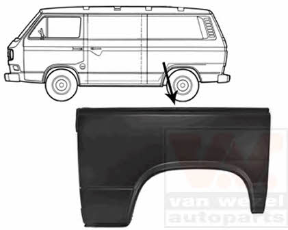 Fender repair parts Volkswagen: 5870147 Van Wezel Repair part rear fender left