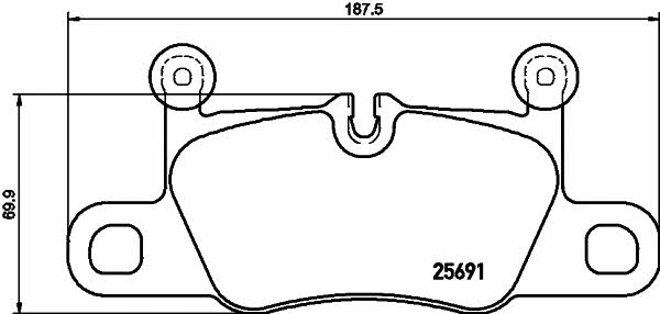 Textar 2569101 Brake pad set 2569101 2569101 Textar Brake pad set