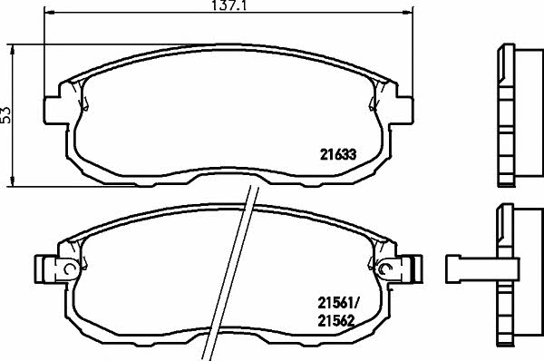 Textar 2156101 Brake Pad Set, disc brake 2156101