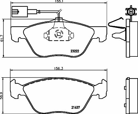 Textar 2163702 Brake pad set 2163702 2163702 Textar Brake pad set
