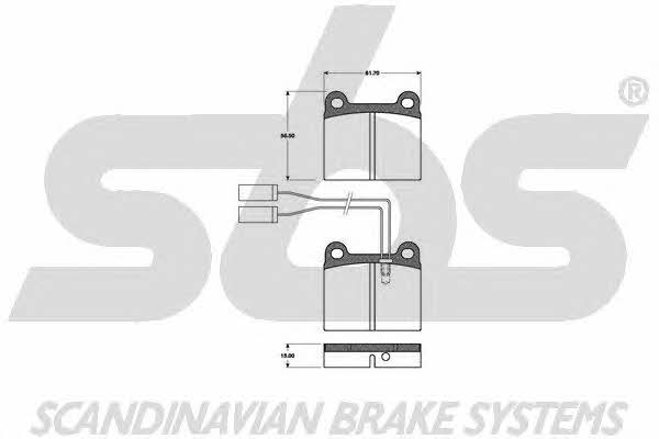 SBS 1501221004 Brake Pad Set, disc brake 1501221004