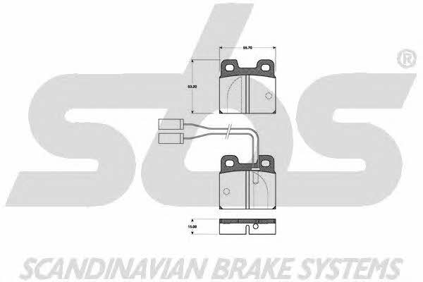 SBS 1501221006 Brake Pad Set, disc brake 1501221006