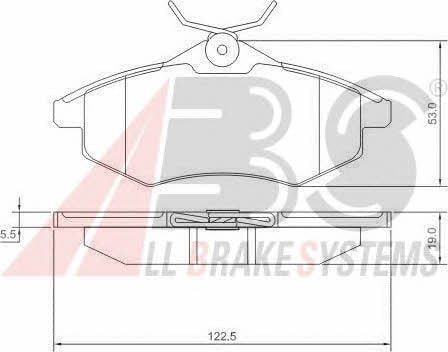 ABS 37307 OE Brake Pad Set, disc brake 37307OE