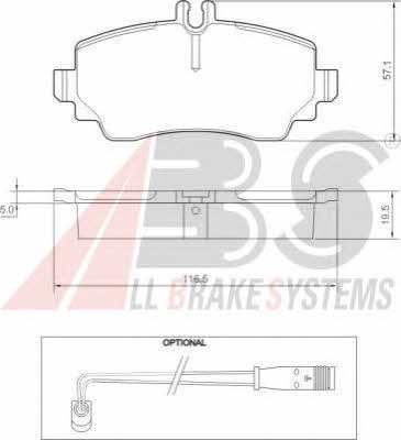 ABS 37336 Brake pad set 37336 37336 ABS Brake pad set