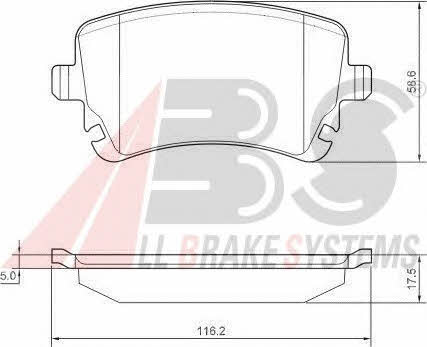 ABS 37366 OE Brake Pad Set, disc brake 37366OE