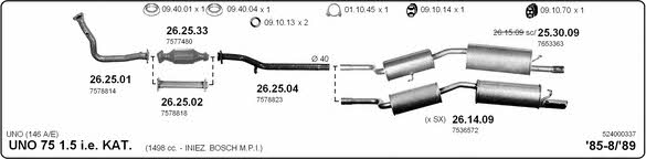 Imasaf 524000337 Exhaust system 524000337