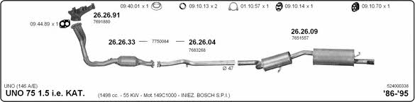 Imasaf 524000338 Exhaust system 524000338