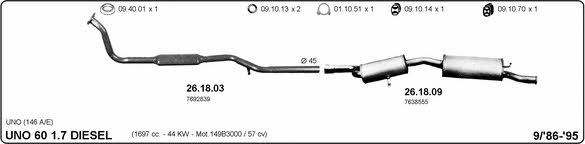 Imasaf 524000346 Exhaust system 524000346