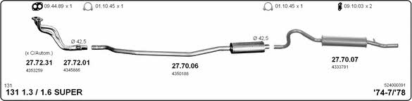 Imasaf 524000391 Exhaust system 524000391