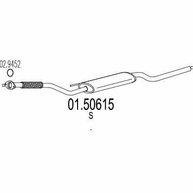 Mts 01.50615 Central silencer 0150615