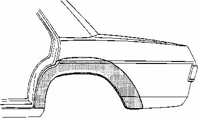 300346 Van Wezel Repair part rear fender right