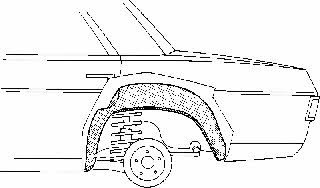 Wheel arch liner Mercedes: 300347 Van Wezel Wheel niche