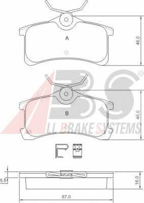ABS 37270 OE Brake Pad Set, disc brake 37270OE