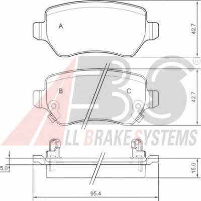 ABS 37296 OE Brake Pad Set, disc brake 37296OE