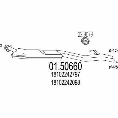 Mts 01.50660 Central silencer 0150660