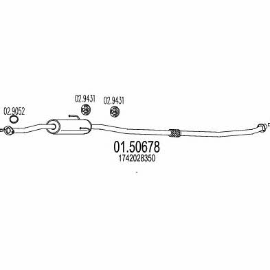 Mts 01.50678 Central silencer 0150678