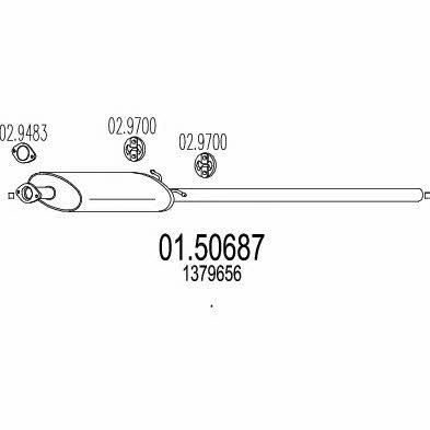 Mts 01.50687 Central silencer 0150687