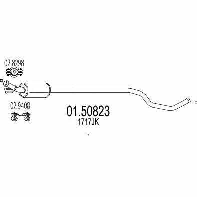 Mts 01.50823 Central silencer 0150823