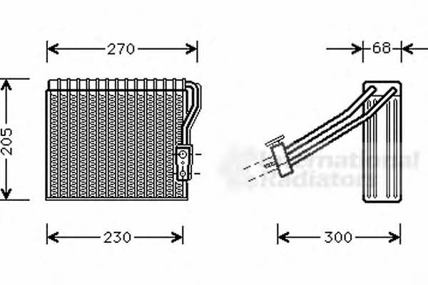 3000V051 Van Wezel Air conditioner evaporator