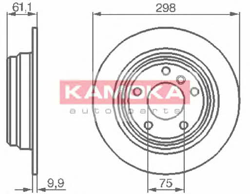 Kamoka 1031670 Rear brake disc, non-ventilated 1031670