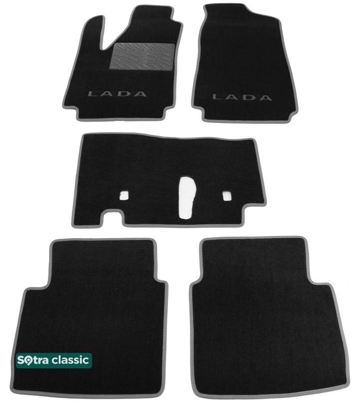 Sotra 00687-GD-BLACK Interior mats Sotra two-layer black for VAZ (Lada) 2121 niva (1977-), set 00687GDBLACK