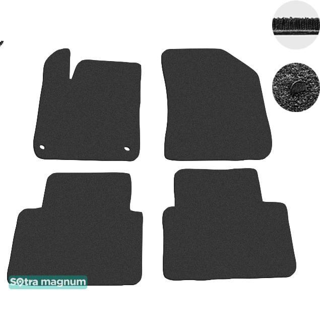 Sotra 08660-MG15-BLACK Interior mats Sotra two-layer black for Peugeot 308 (2014-), set 08660MG15BLACK