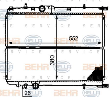 Behr-Hella 8MK 376 718-151 Radiator, engine cooling 8MK376718151