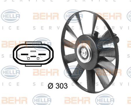 Behr-Hella 8EW 009 144-541 Hub, engine cooling fan wheel 8EW009144541
