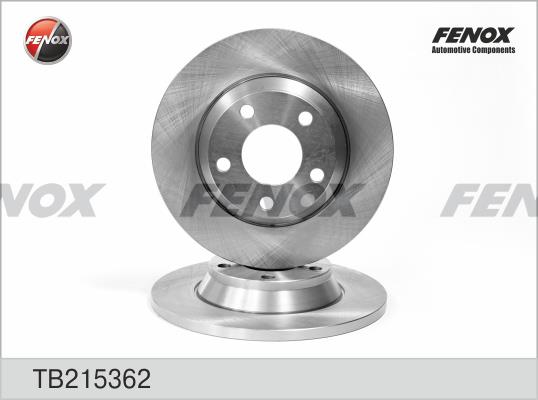 Fenox TB215362 Unventilated front brake disc TB215362
