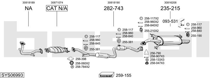 Bosal SYS06993 Exhaust system SYS06993
