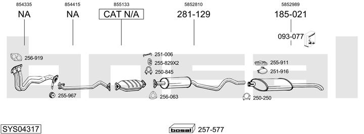 Bosal SYS04317 Exhaust system SYS04317