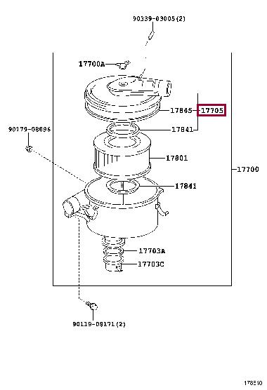 1770517030 Toyota Air cleaner filter box