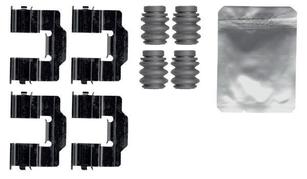 Rear brake pad fitting kit Citroen C-Elysee: 1987474752 Bosch Brake pad fitting kit