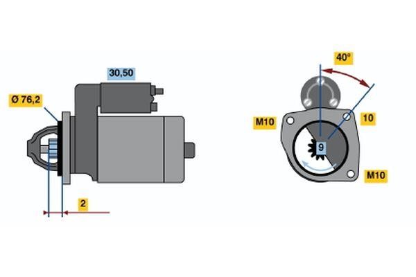 Starter Bosch 0 001 107 076