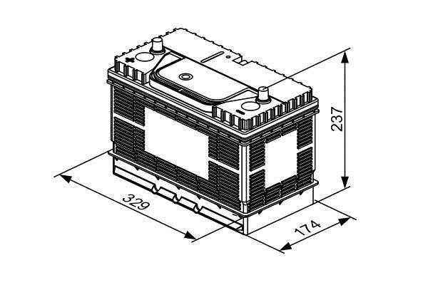 Battery Bosch 12V 105Ah 800A(EN) R+ Bosch 0 092 T30 500