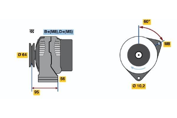 Bosch 0 120 335 007 Alternator 0120335007