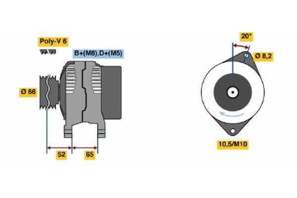  0 120 335 012 Alternator 0120335012