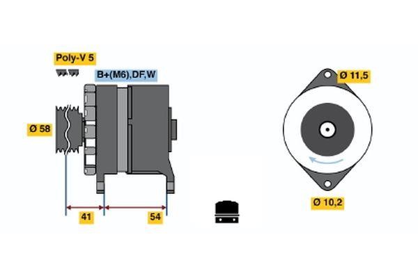 0120450027 Bosch Alternator