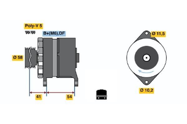 0120450029 Bosch Alternator