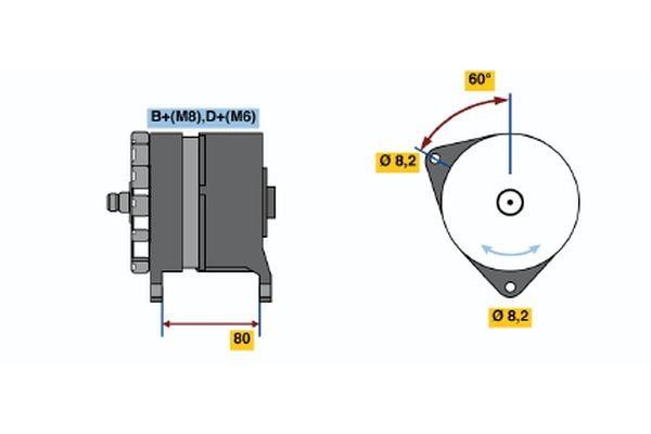 0120468007 Bosch Alternator