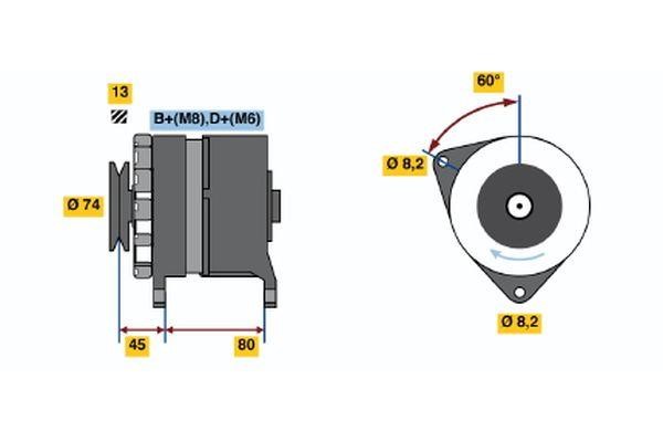  0 120 468 051 Alternator 0120468051